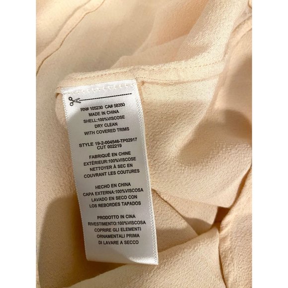 Equipment Femme Raquel Keyhole Blouse Brazilian Sand Peach Cream M - Picture 5 of 6